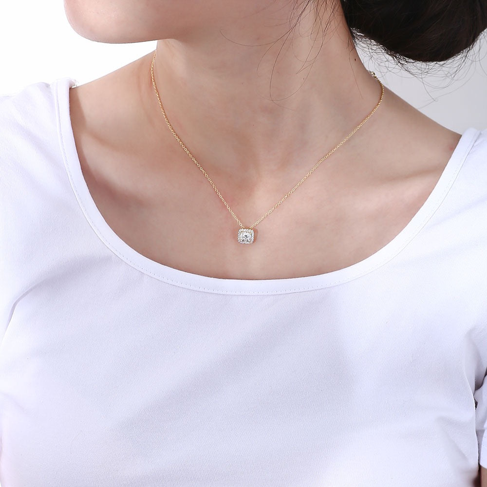 Square Zircon Necklace