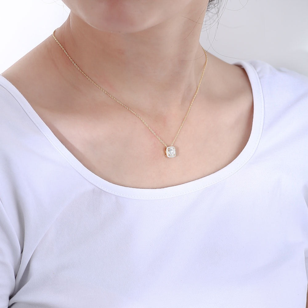 Square Zircon Necklace