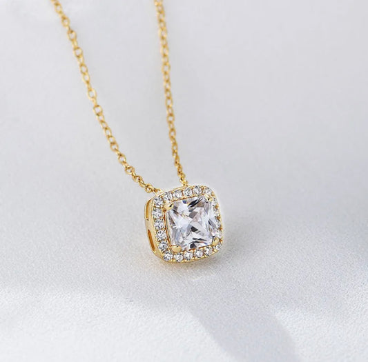 Square Zircon Necklace