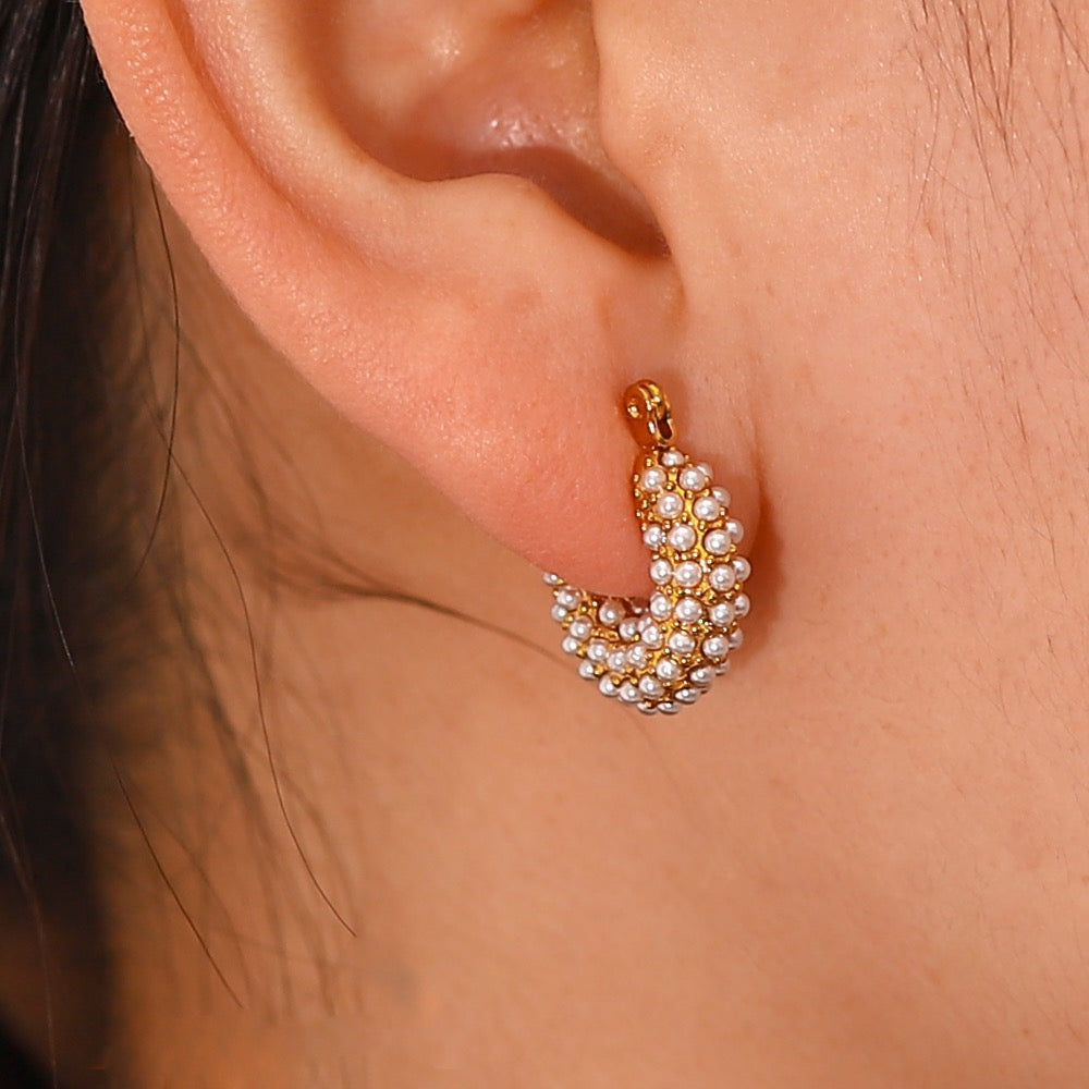 Pearl Hoop Earring