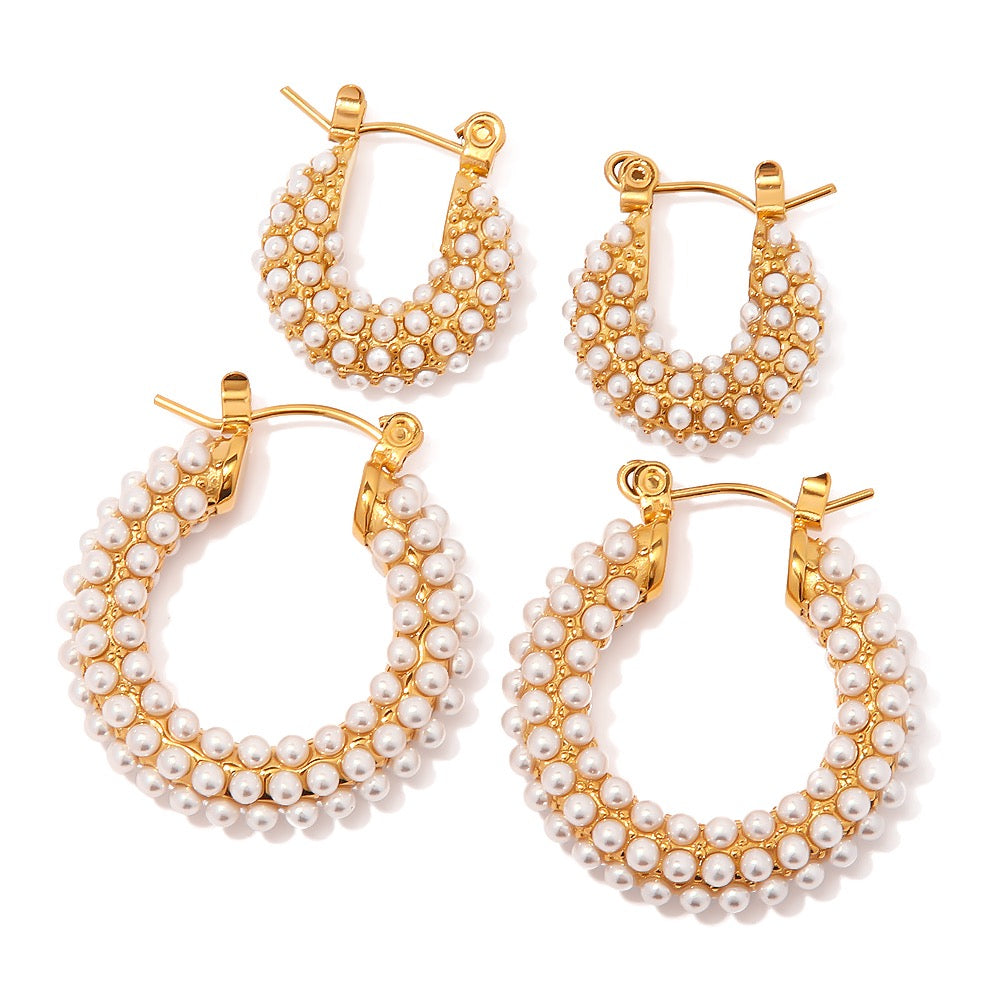 Pearl Hoop Earring