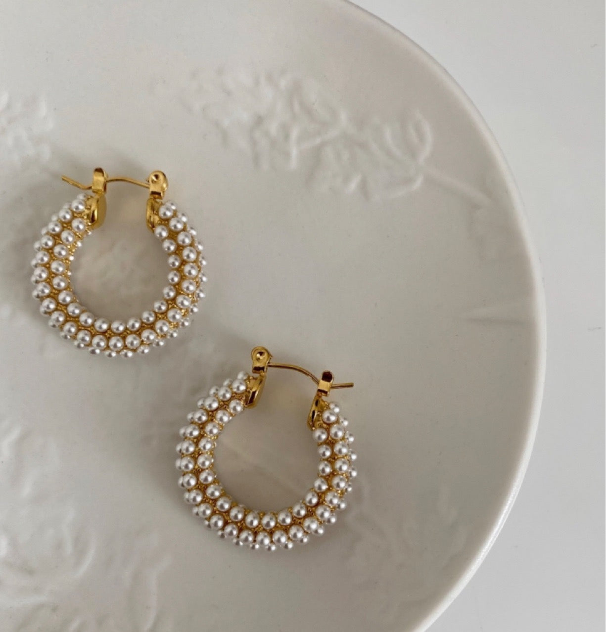 Pearl Hoop Earring