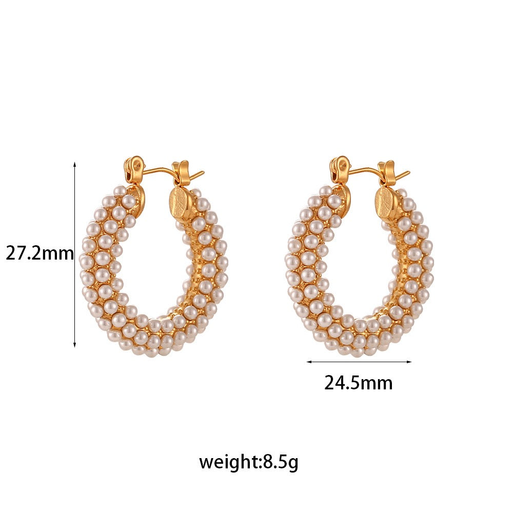 Pearl Hoop Earring