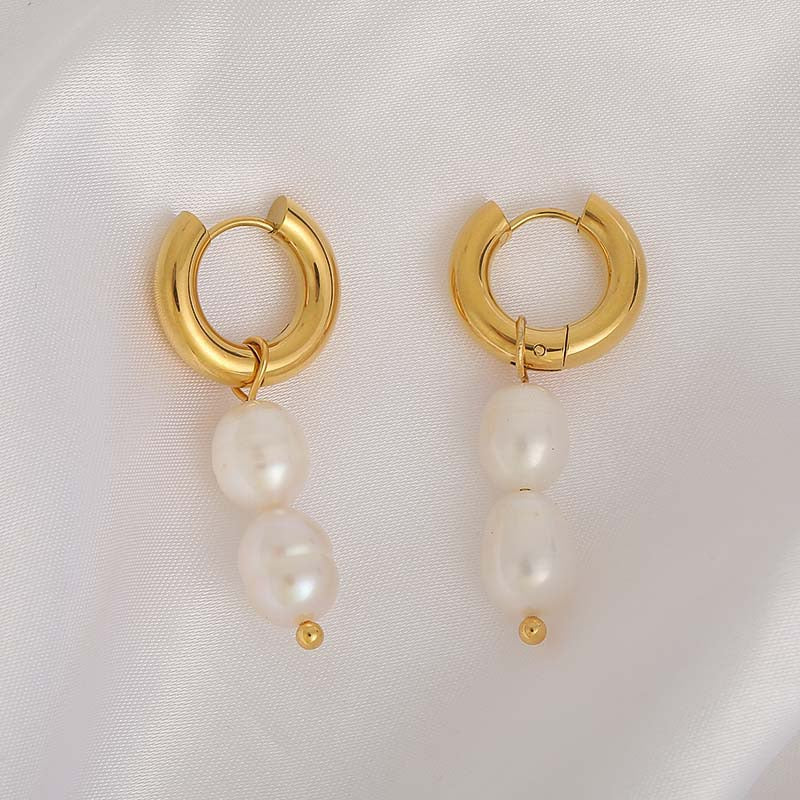 Dual Pearl Earring