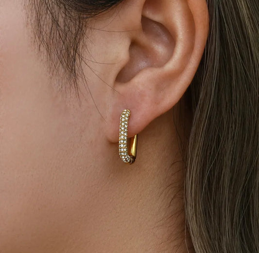 U-Shaped Zircon Earring