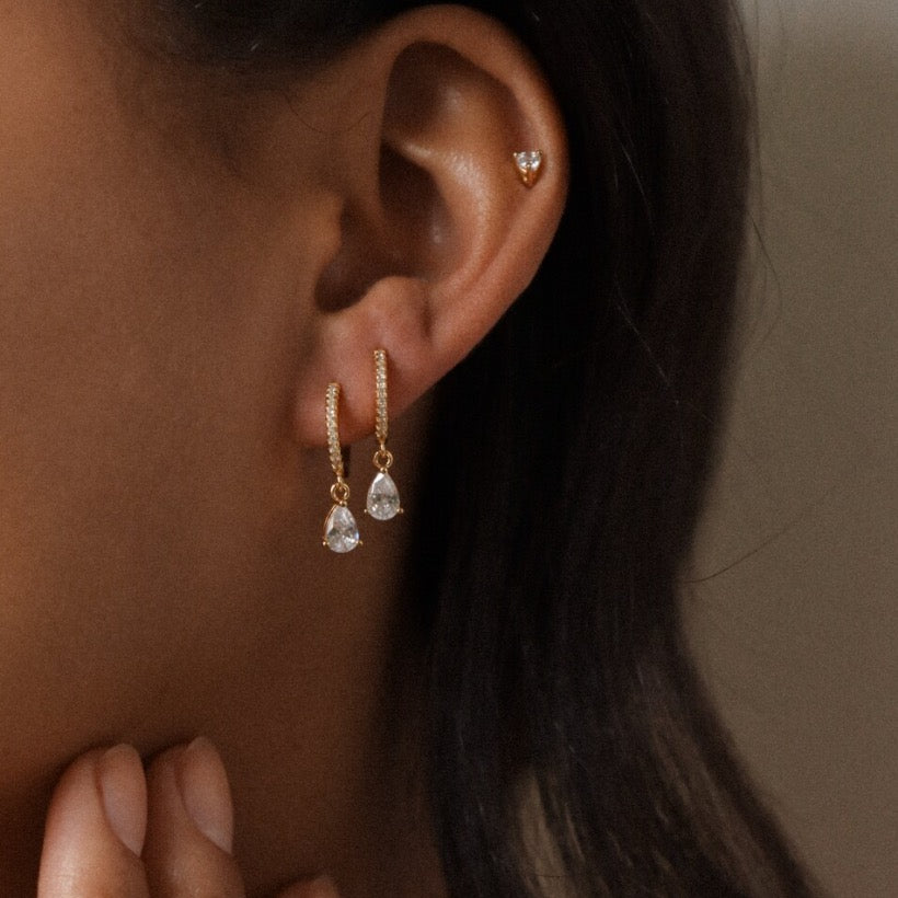 Zircon Teardrop Earring